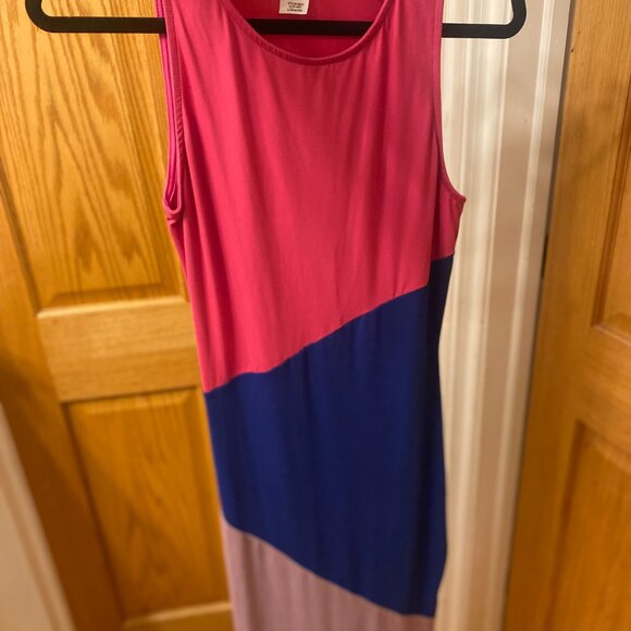 Women's colorblock Pattern Long Lillys Closet Dress (Large) - Picture 6 of 7
